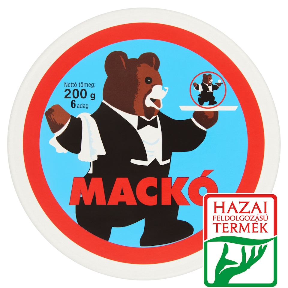 Mackó kenhető, félzsíros ömlesztett sajt 6 db 200 g