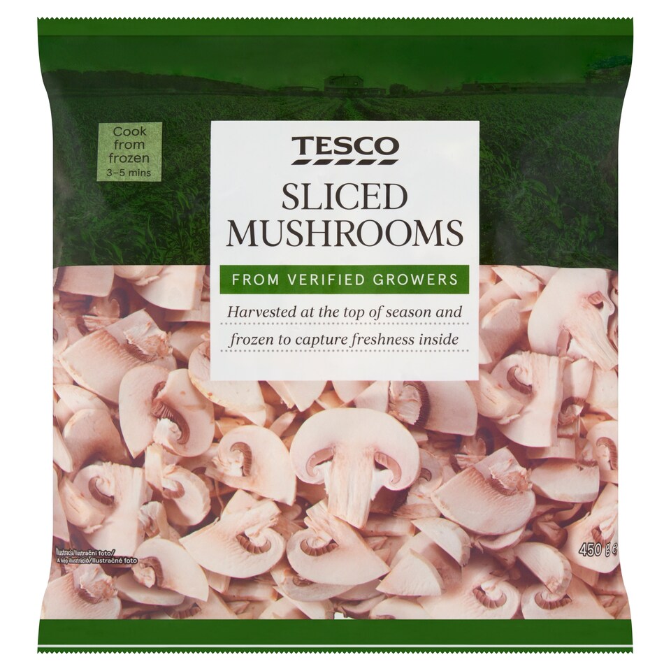 Tesco Sliced Mushrooms 450g