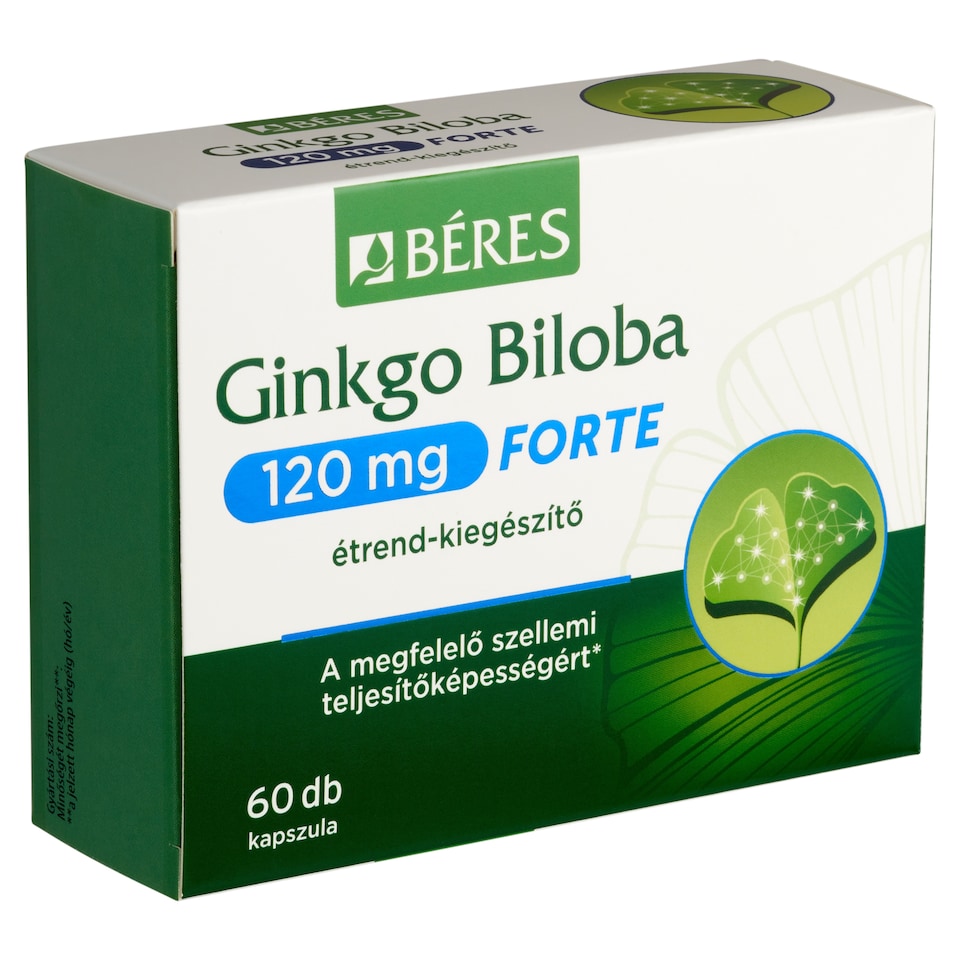 Béres Ginkgo biloba 120 mg Forte étrend-kiegészítő kapszula 60 x 0,495 g