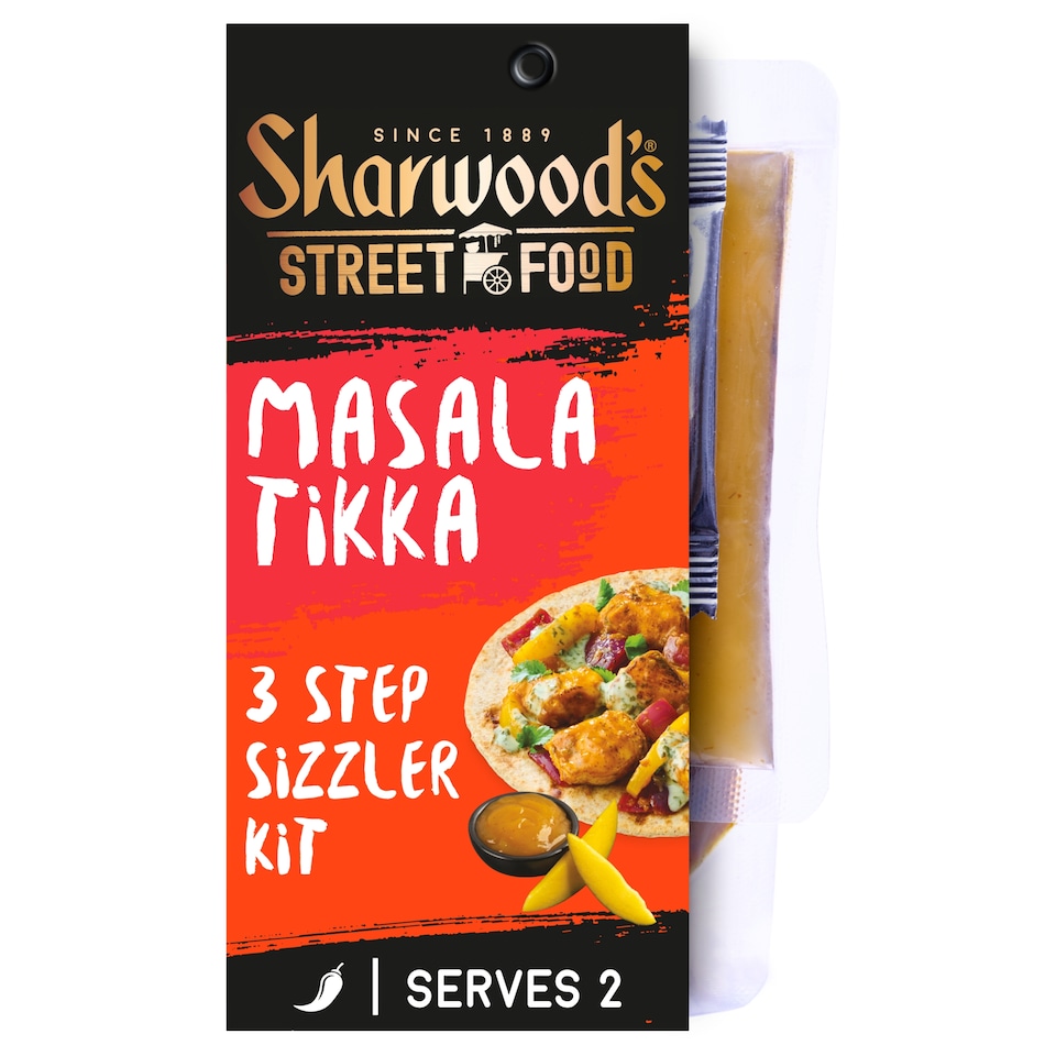 image 1 of Sharwood's Street Food Masala Tikka Sizzler Kit 184g