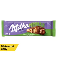 Milka Mmmax Milk Chocolate from Alpine Milk with Whole Hazelnuts 250 g