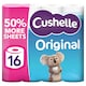 image 1 of Cushelle Original 50% Longer Lasting Toilet Tissue 16 Rolls