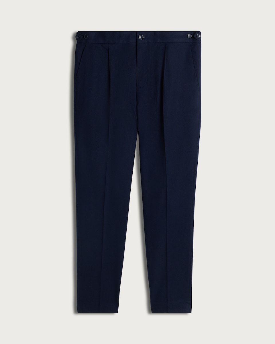 F&F Pleated Tailored Fit Trousers in Navy