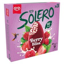 Wall's Solero Red Berries Ice Cream Sticks 3x90ml Tesco Groceries