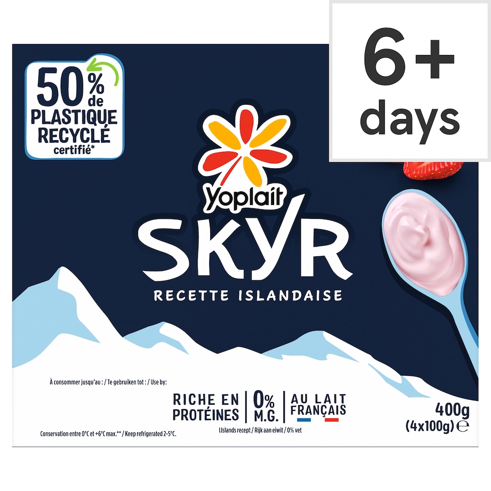 Yoplait SKYR Strawberry Yogurt 4x100g