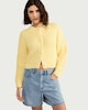 image 2 of F&F Chunky Knit Button Up Cardigan in Yellow
