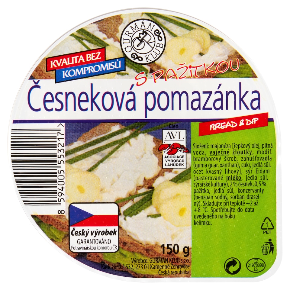image 1 of Gurmán Klub Garlic Spread with Chives 150g
