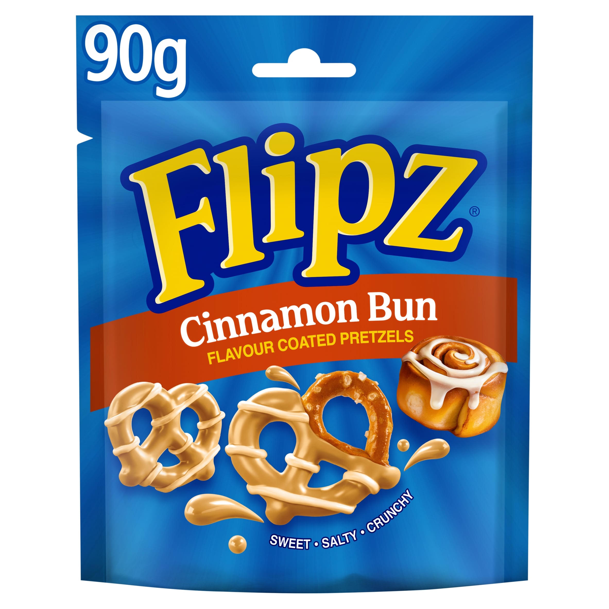 Flipz Cinnamon Bun Flavour Coated Pretzels 90g