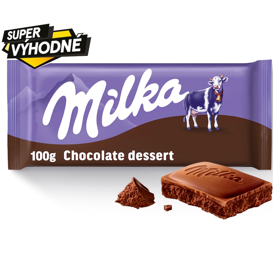 Obrázek 1 pro produkt Milka Chocolate Dessert mléčná čokoláda z alpského mléka plněná našlehanou kakaovou náplní 100 g