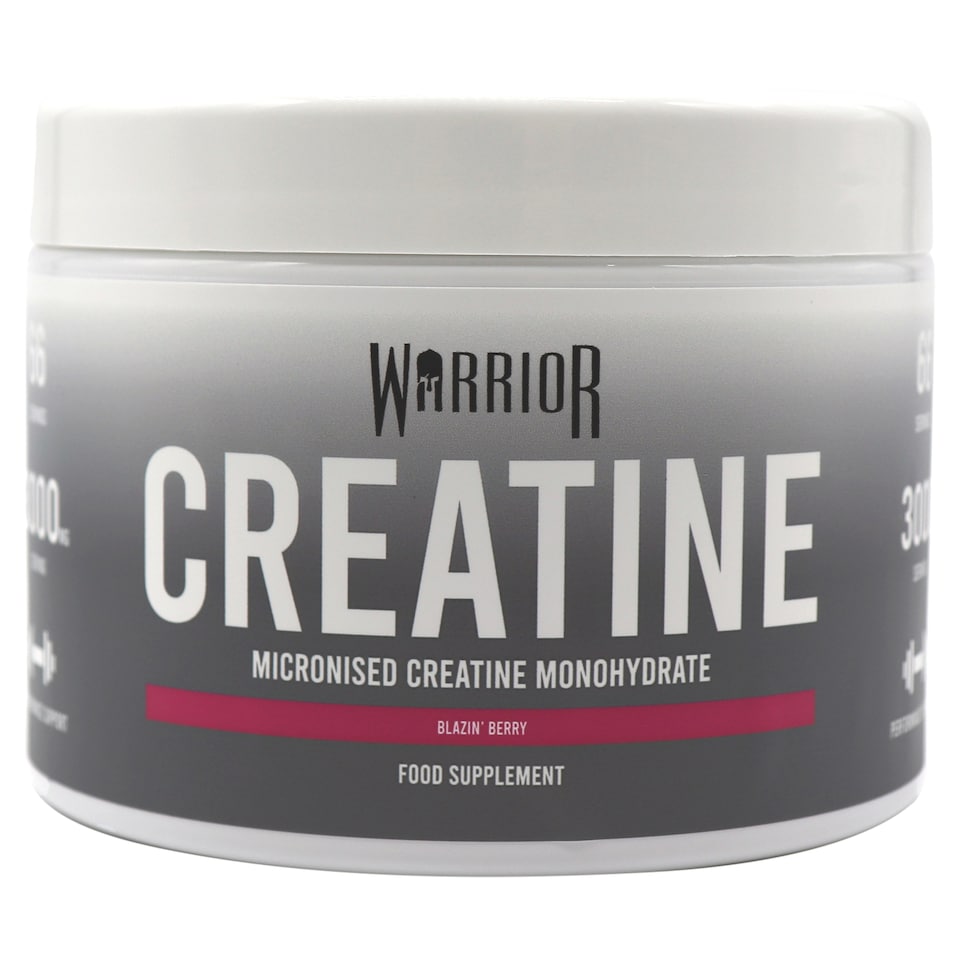 Warrior Creatine Blazin' Berry Micronised Monohydrate Supplement 200g