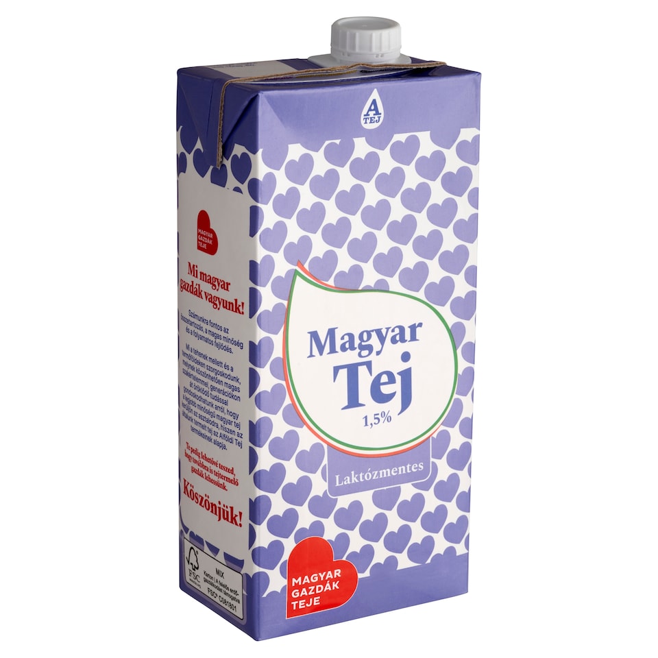Magyar Tej UHT laktózmentes zsírszegény tej 1,5% 1 l 1. kép
