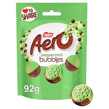 Aero Bubbles Peppermint Mint Chocolate Sharing Bag 92g