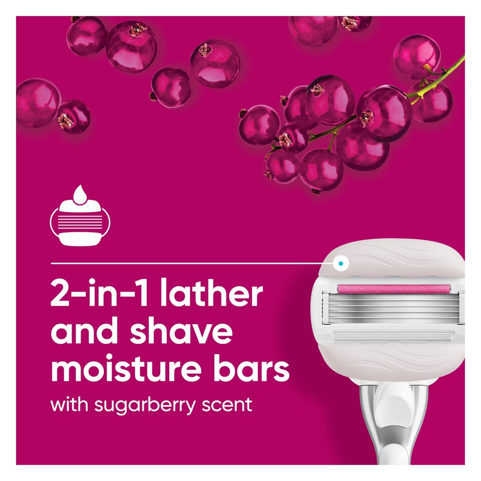 image 1 of Gillette Venus And Olay Berry Razor Blades Refill 3 Pack