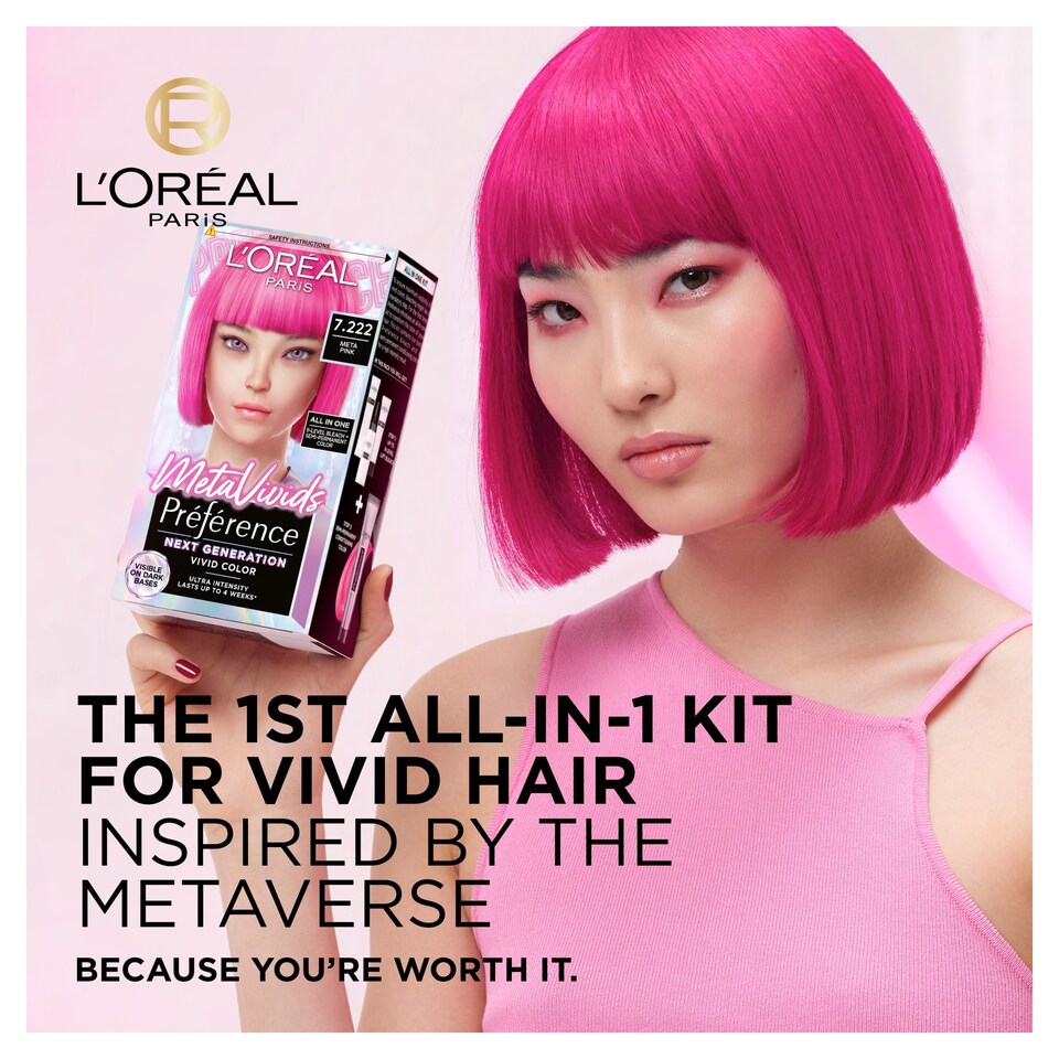 image 1 of L'Oreal Preference Metavivids 7.222 Meta Pink Semi-Permanent Hair Dye