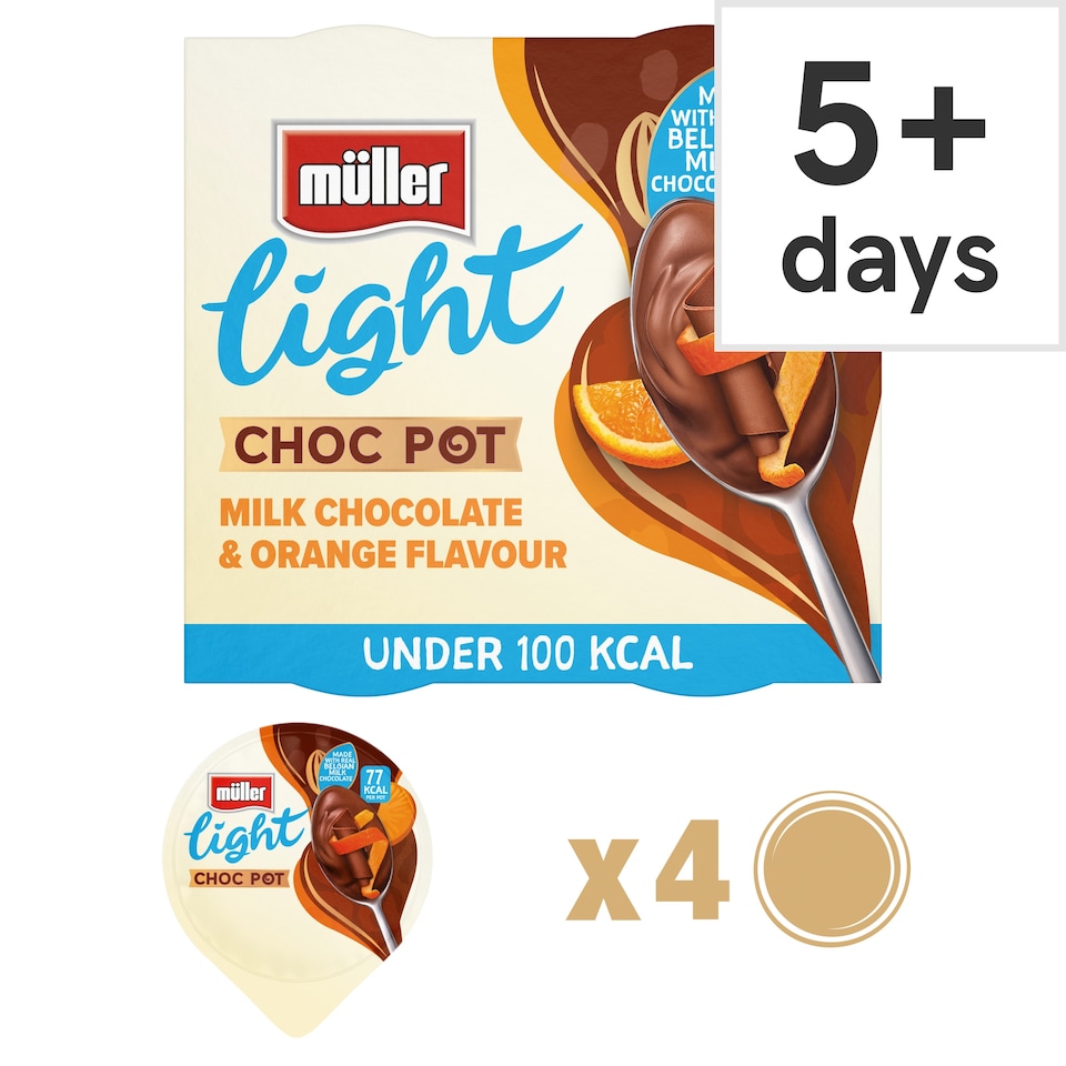 image 1 of Muller Light Choc Pot Chocolate Orange Desserts 4x80g