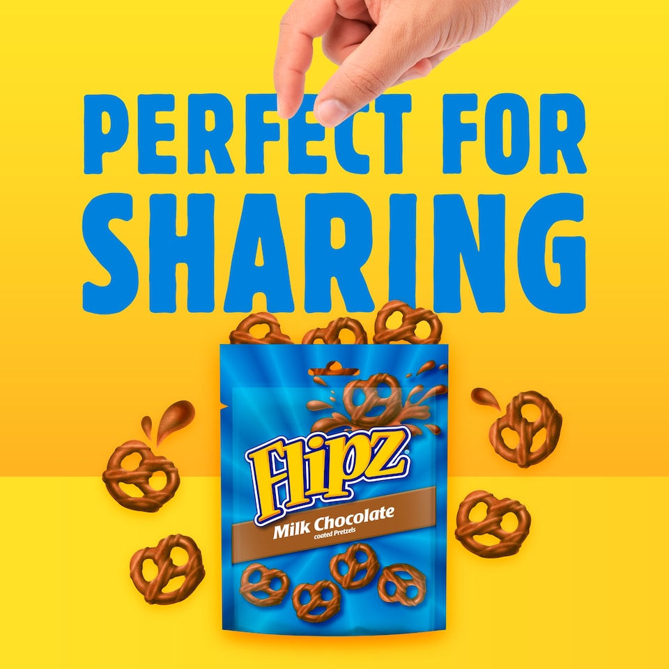image 1 of Flipz Milk Chocolate Coated Pretzels 90G