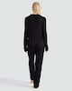 image 3 of F&F CoolEase™ Ribbed Button Up Shirt and Trousers Pyjamas in Black