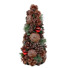 Bayswood Pine Cone Traditional Mini Christmas Tree Room Decoration