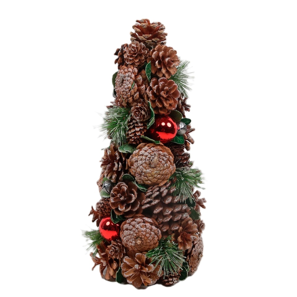 Bayswood Pine Cone Traditional Mini Christmas Tree Room Decoration