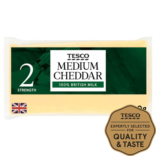 Tesco Medium Cheddar 400G Tesco Groceries
