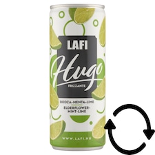 Lafi Hugo Frizzante bodza-menta-lime ízű szénsavas boralapú ital 7% 250 ml