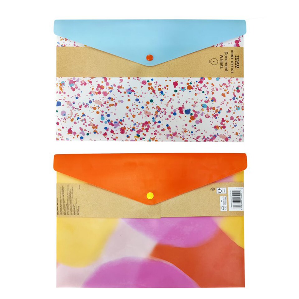 Tesco Merriment 2 Pack Document Wallets