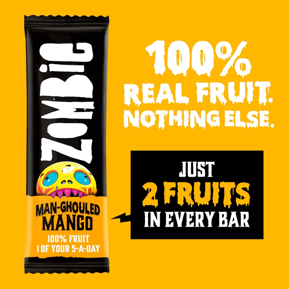 image 1 of Zombie Mango Fruit Snack Bar Multipack 4x25g