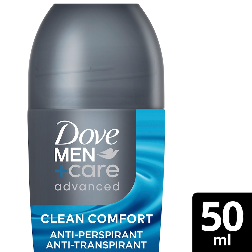 image 1 of Dove Men+Care Clean Comfort 72h Roll-On Antiperspirant Deodorant 50ml