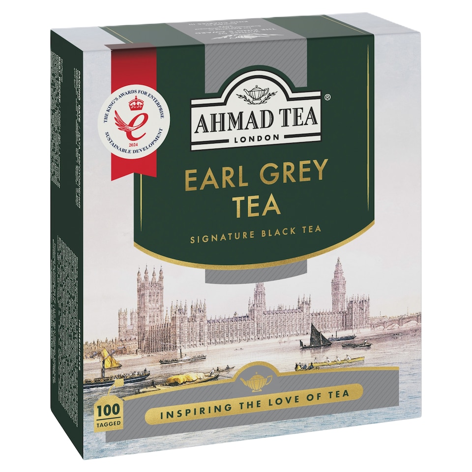 Obrázek 1 pro produkt Ahmad Tea Earl Grey černý čaj aromatizovaný s příchutí bergamotu 100 x 2g (200g)