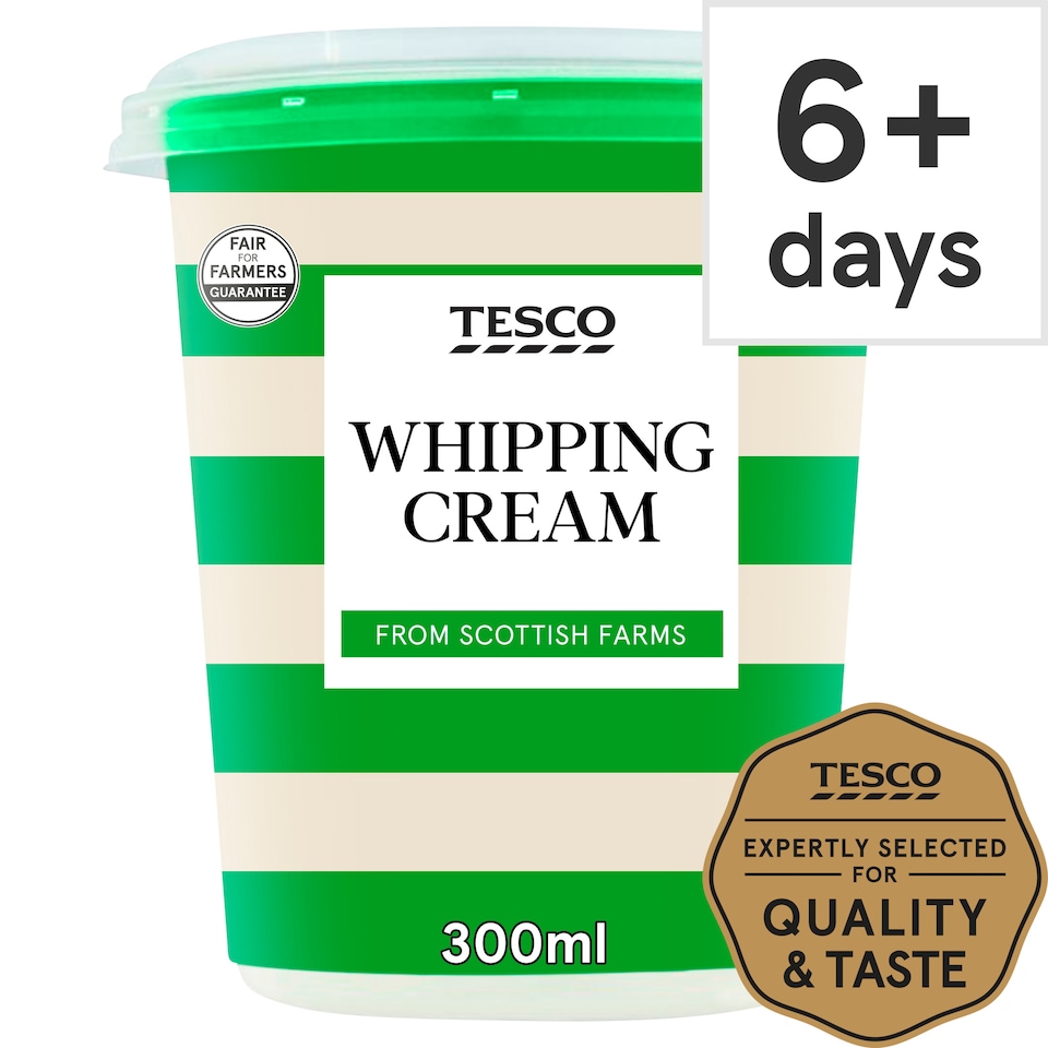 Tesco British Whipping Cream 300Ml