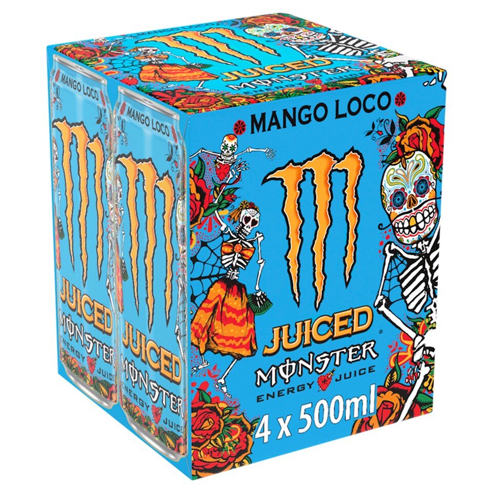Monster Juiced Mango Loco Enrgy Drink 4X500ml