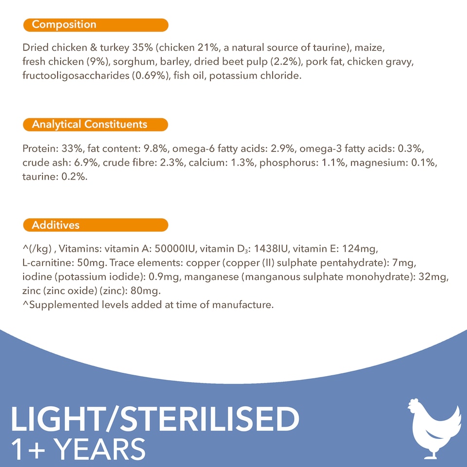 image 1 of Iams Cat Food Adult Light In Fat With Chicken 2Kg