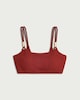 image 4 of F&F Crinkle Textured Bikini Top in Brick