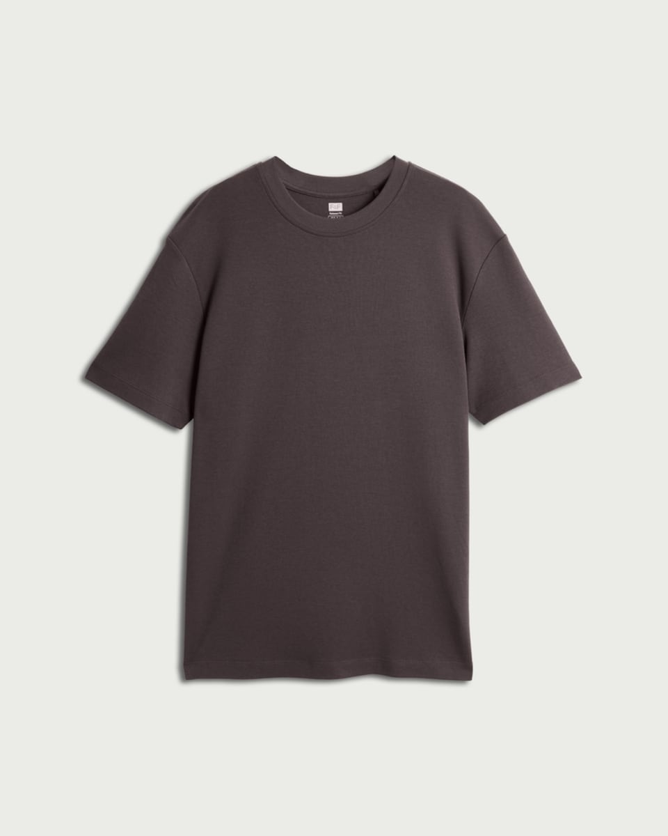 image 1 of F&F Pure Cotton Crew Neck T-Shirt in Khaki