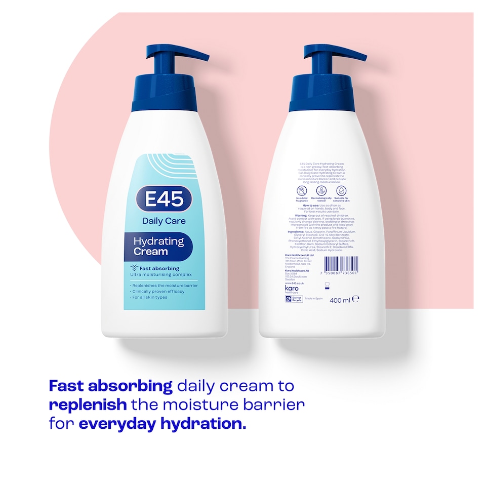 image 1 of E45 Daily Moisturiser Body Cream for Dry & Sensitive Skin 400ml