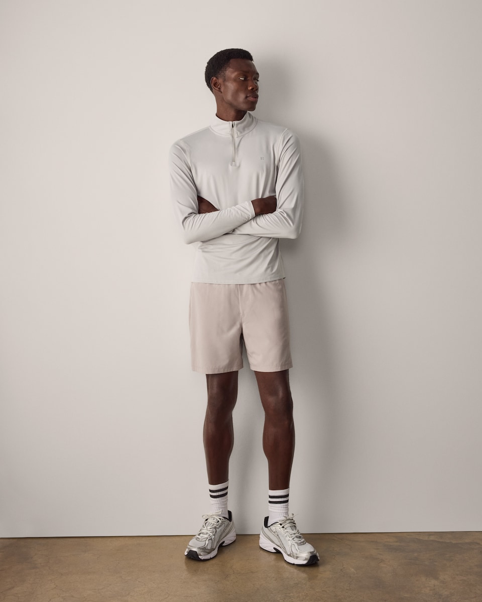 image 1 of F&F Active ULTRAMOVE Half Zip Top in Stone