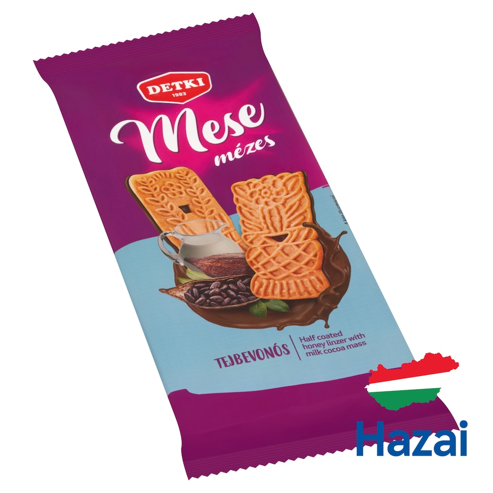 Detki Mese Honey Linzer Semi Covered with Milk Cocoa Mass 180 g