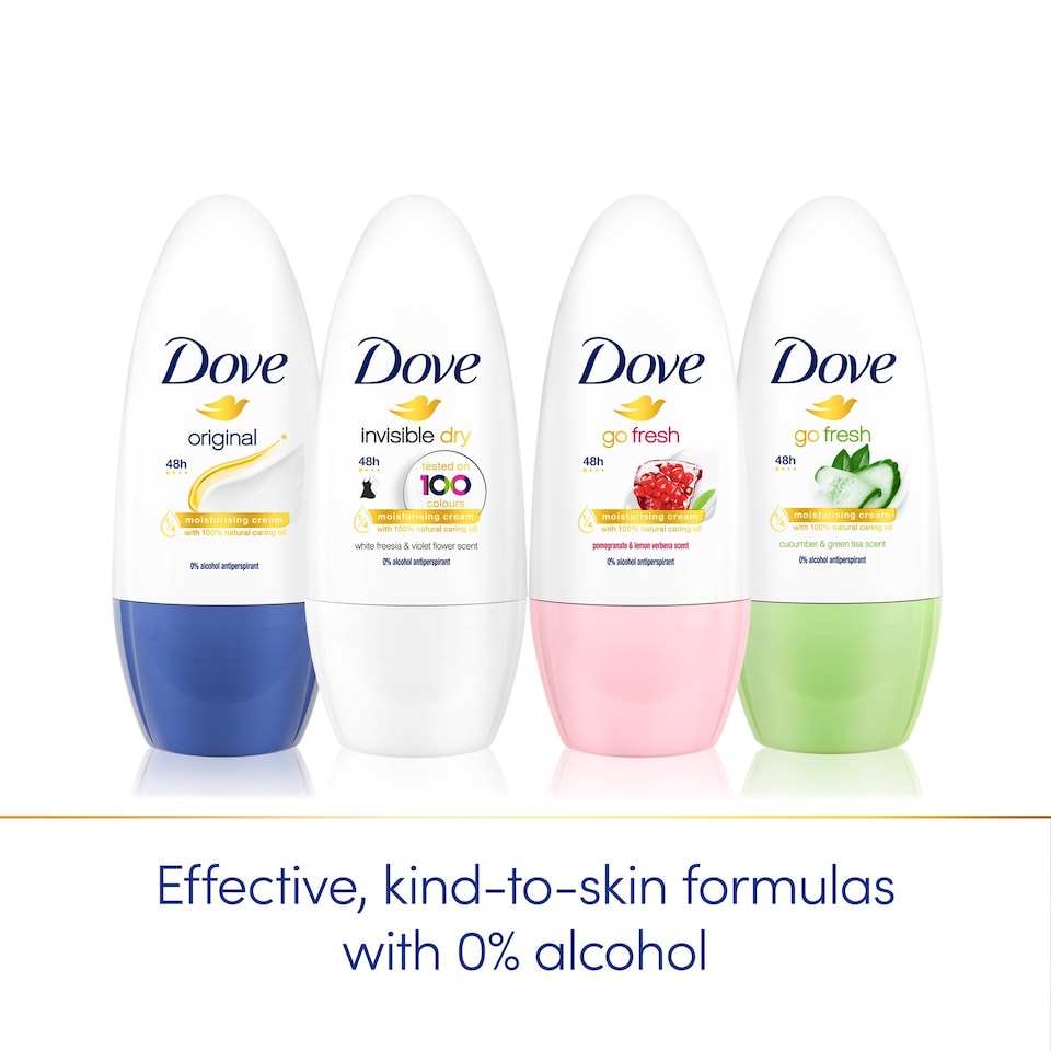 image 1 of Dove Go Fresh Pomegranate 48h Roll-On Antiperspirant Deodorant 50ml