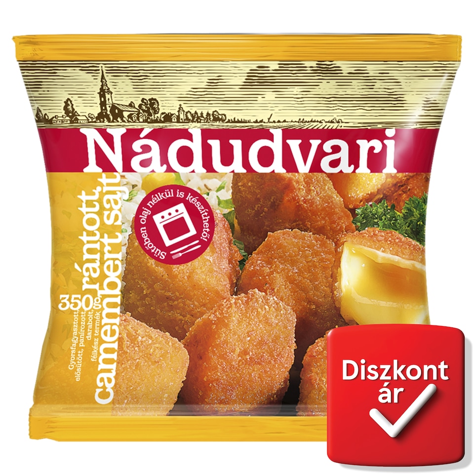 Nádudvari gyorsfagyasztott rántott camembert sajt 350 g