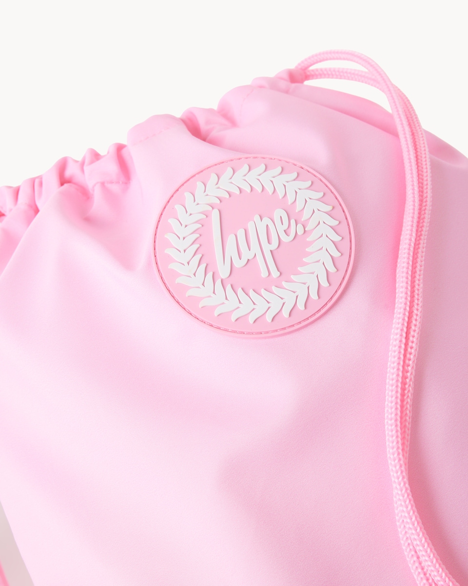 image 1 of Hype Drawstring Bag in Pink