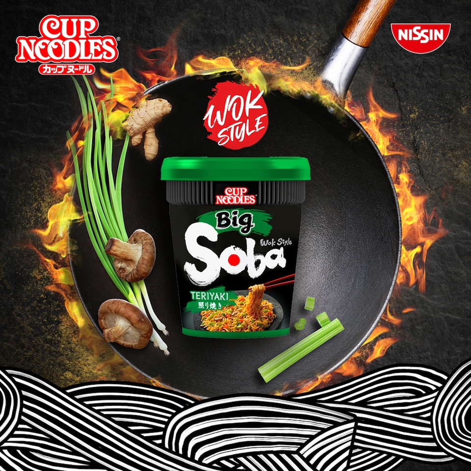 image 1 of Nissin Soba Big Yakitori Chicken Instant Noodles Pot 113g