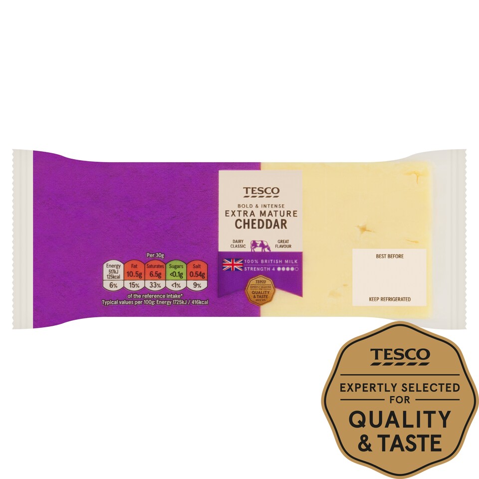 Tesco Extra Mature Cheddar Cheese 400G