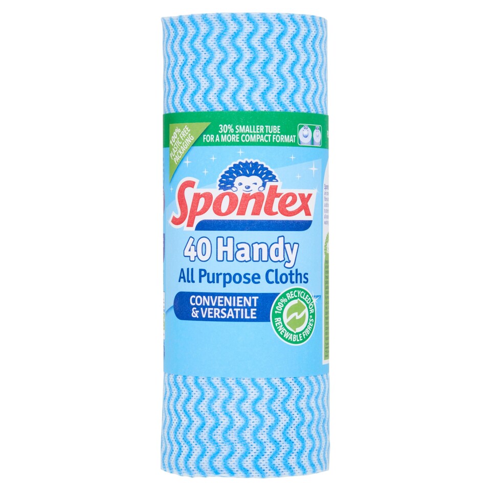 image 1 of Spontex All Purpose Cloths On A Roll 40 Pack