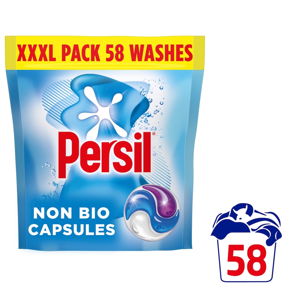 image 1 of Persil Non Bio Capsules 58 Washes 1223g