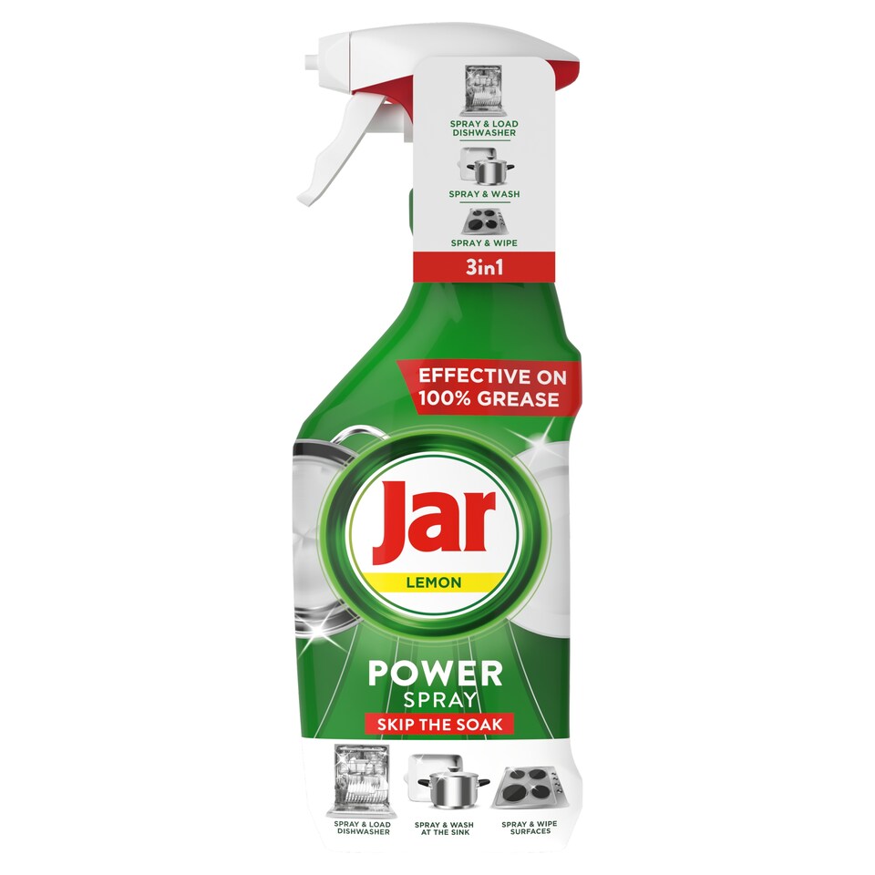 Jar Power Spray, 3 az 1-ben,Könnyű tisztítás és ragyogás az edényekhez és a konyhához, citrom,500 ml