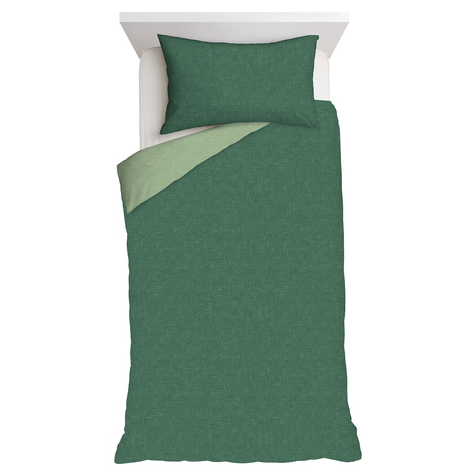 F&F Home Green Reversible Duvet Cover Set Single