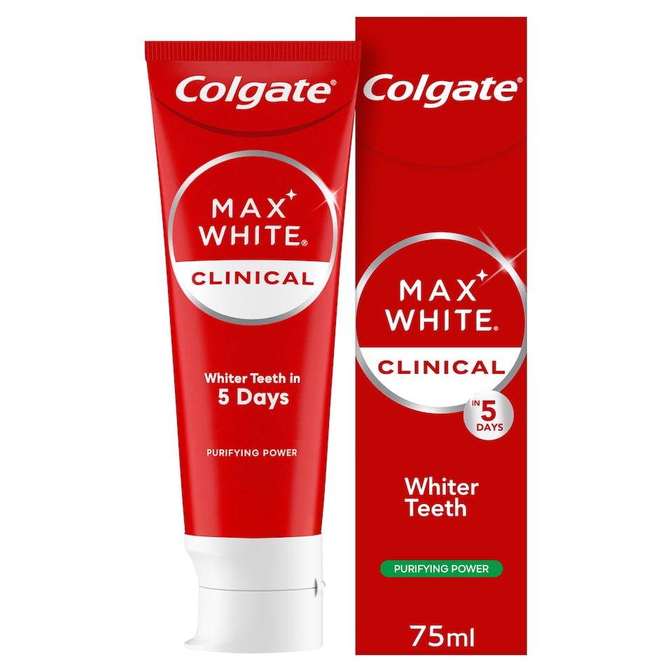 image 1 of Colgate Max White Clinical Purifying Power Whitening Toothpaste 75ml