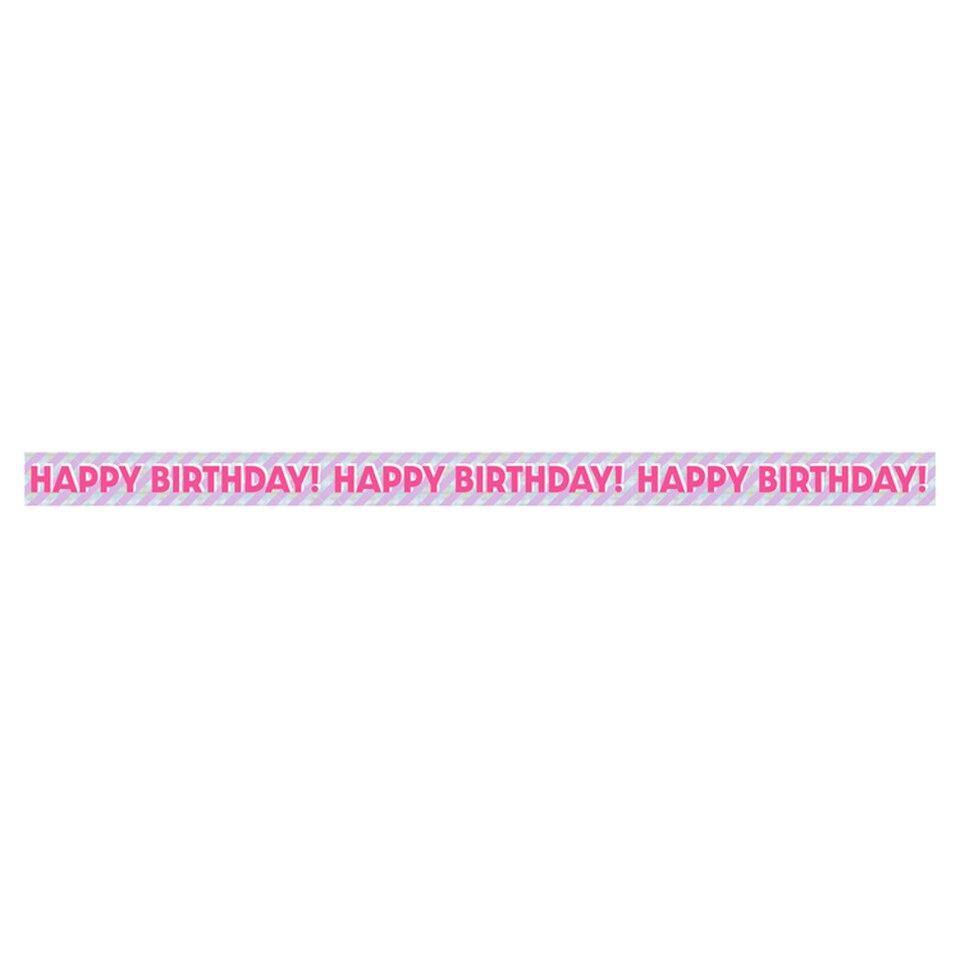 Tesco Pink Happy Birthday Banner