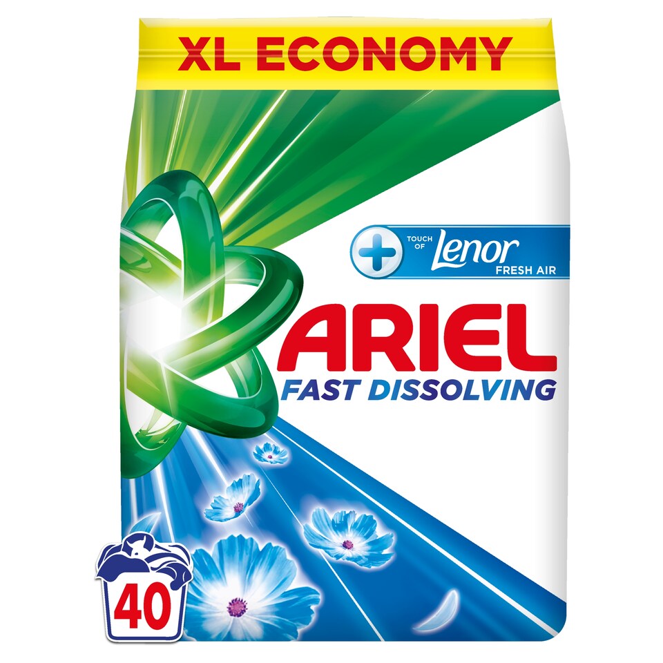 image 1 of Ariel Washing Powder 2.2kg, 40 Washes, +Touch of Lenor Fresh Air