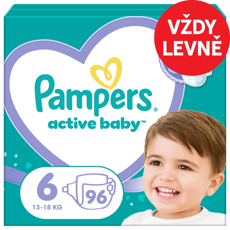 image 1 of Pampers Active Baby Size 6, 96 Nappies, 13kg-18kg
